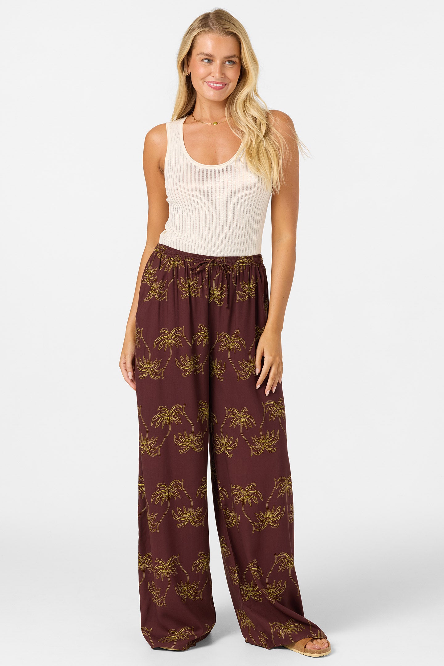 Rosalie Palm Stripe Pants - Image 4
