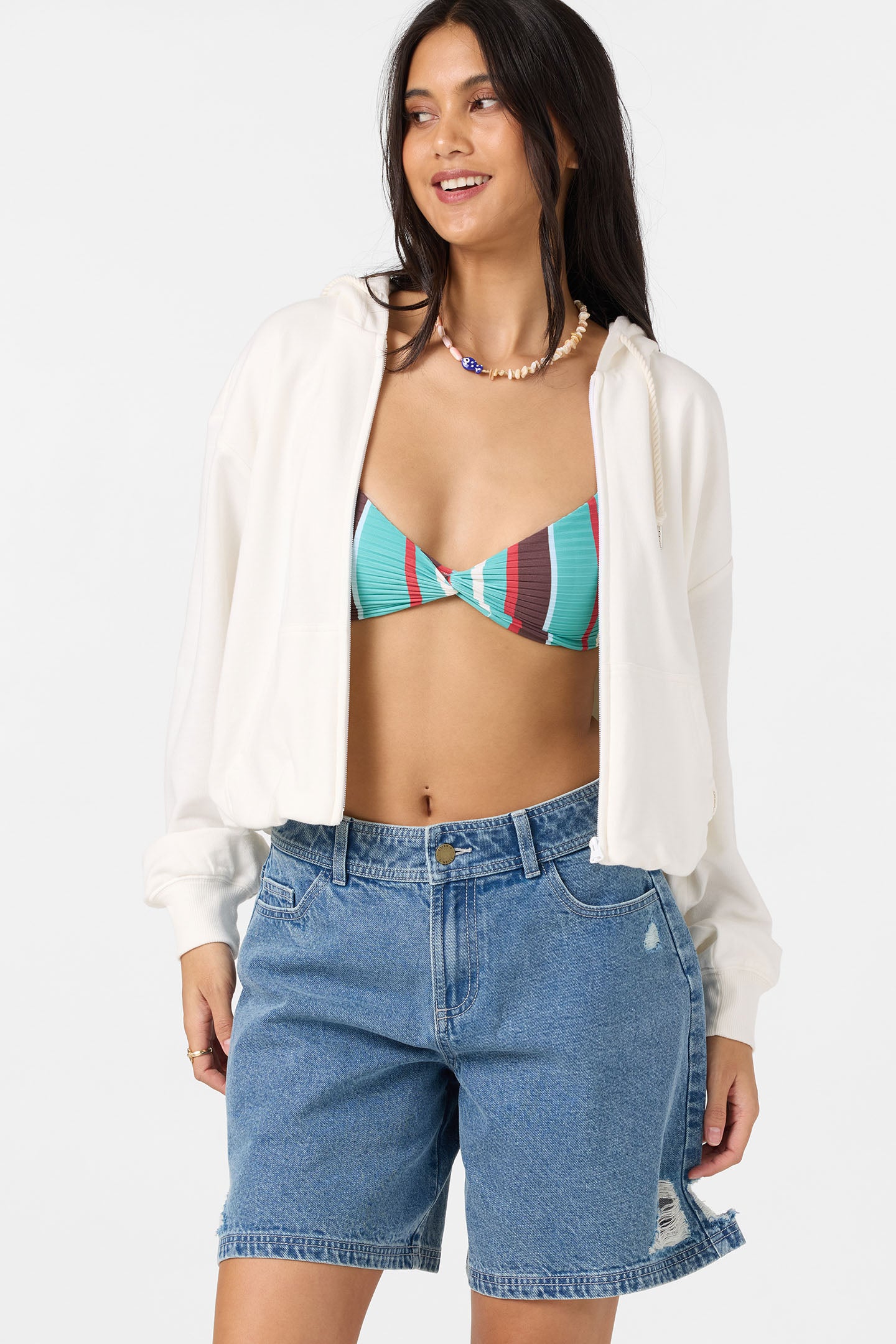Mae Bubble Zip Fleece Hoodie - Image 2