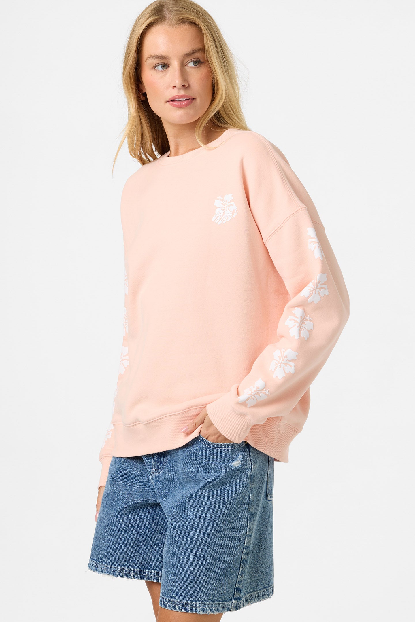 Mini Hibis Oversized Crew Neck Fleece - Image 5