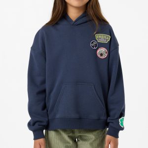 Girl's Patches Oversized Hoodie