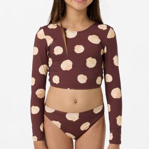 Girl's Camila Shell Long Sleeve Crop Top Set