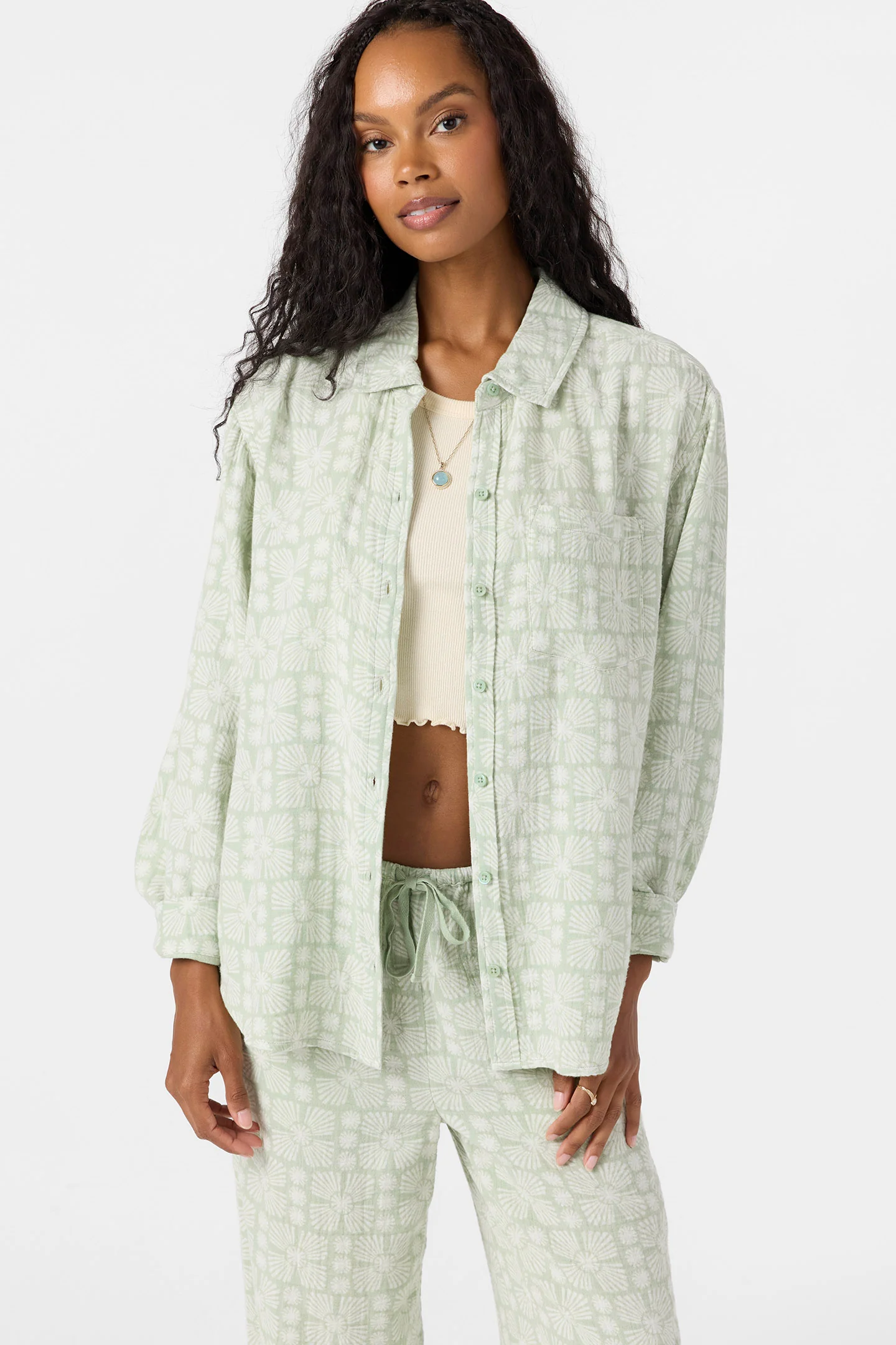 Leni Relaxed Geo Long Sleeve Top