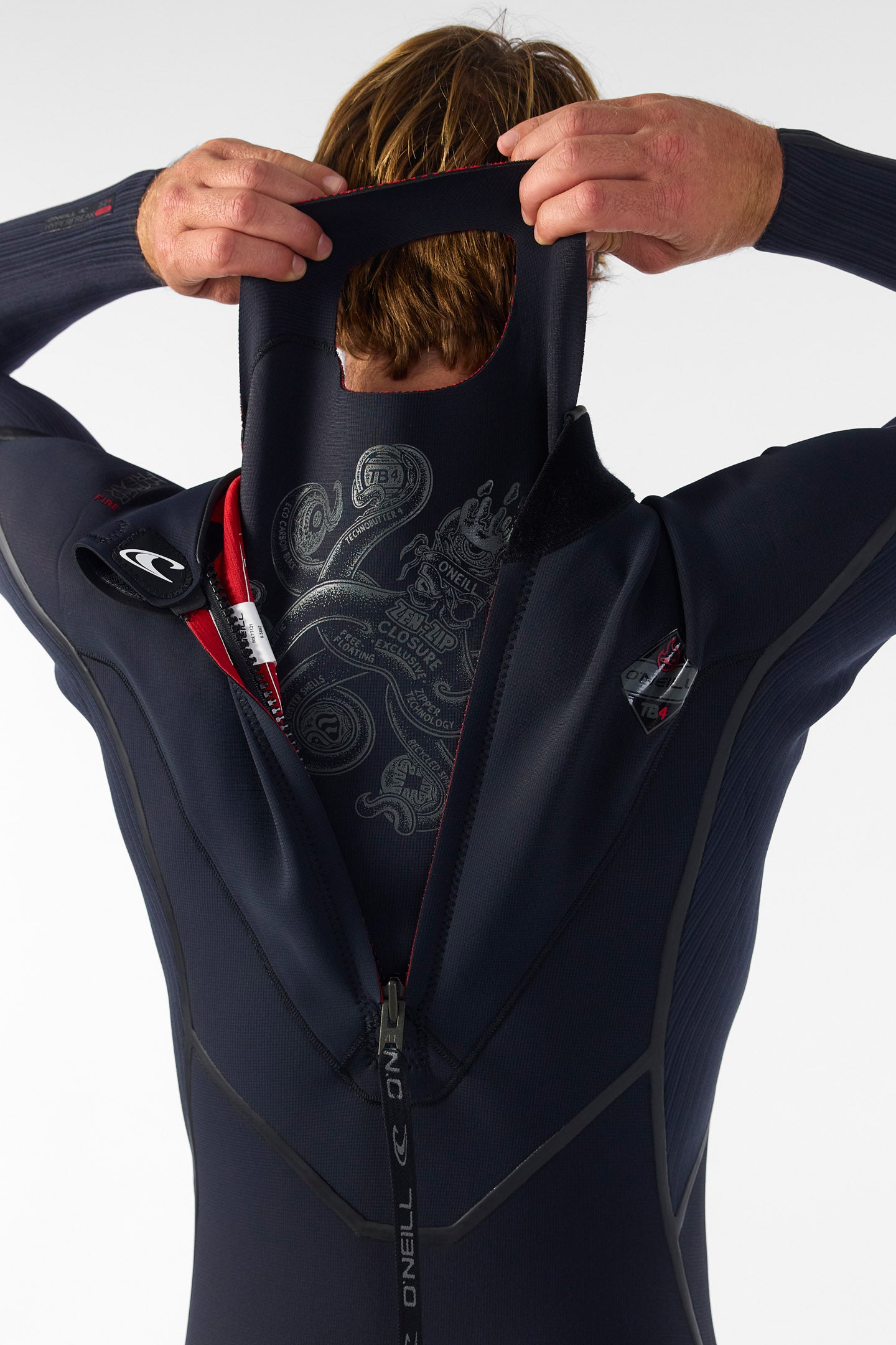 Hyperfreak Fire 3/2mm+ Back Zip Full Wetsuit - Image 11