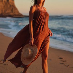 Saltwater Solids Sai Maxi Cover-Up Dress