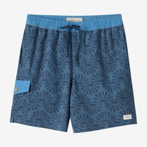 Hermosa Retro Elastic Waist 17 Swim Trunks
