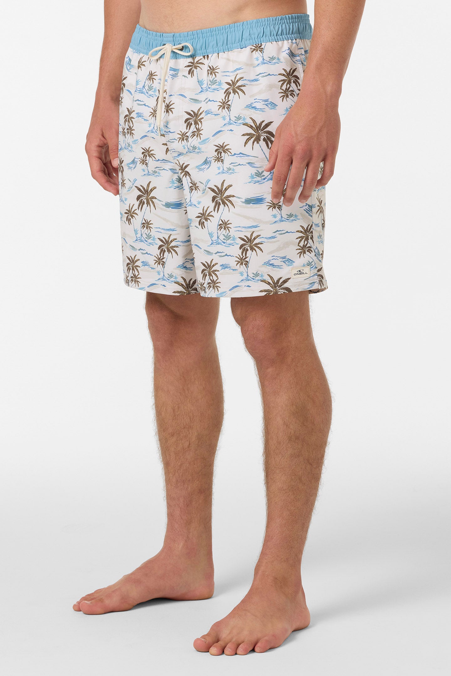 Hermosa Elastic Waist Lined 17 Swim Trunks - Image 3