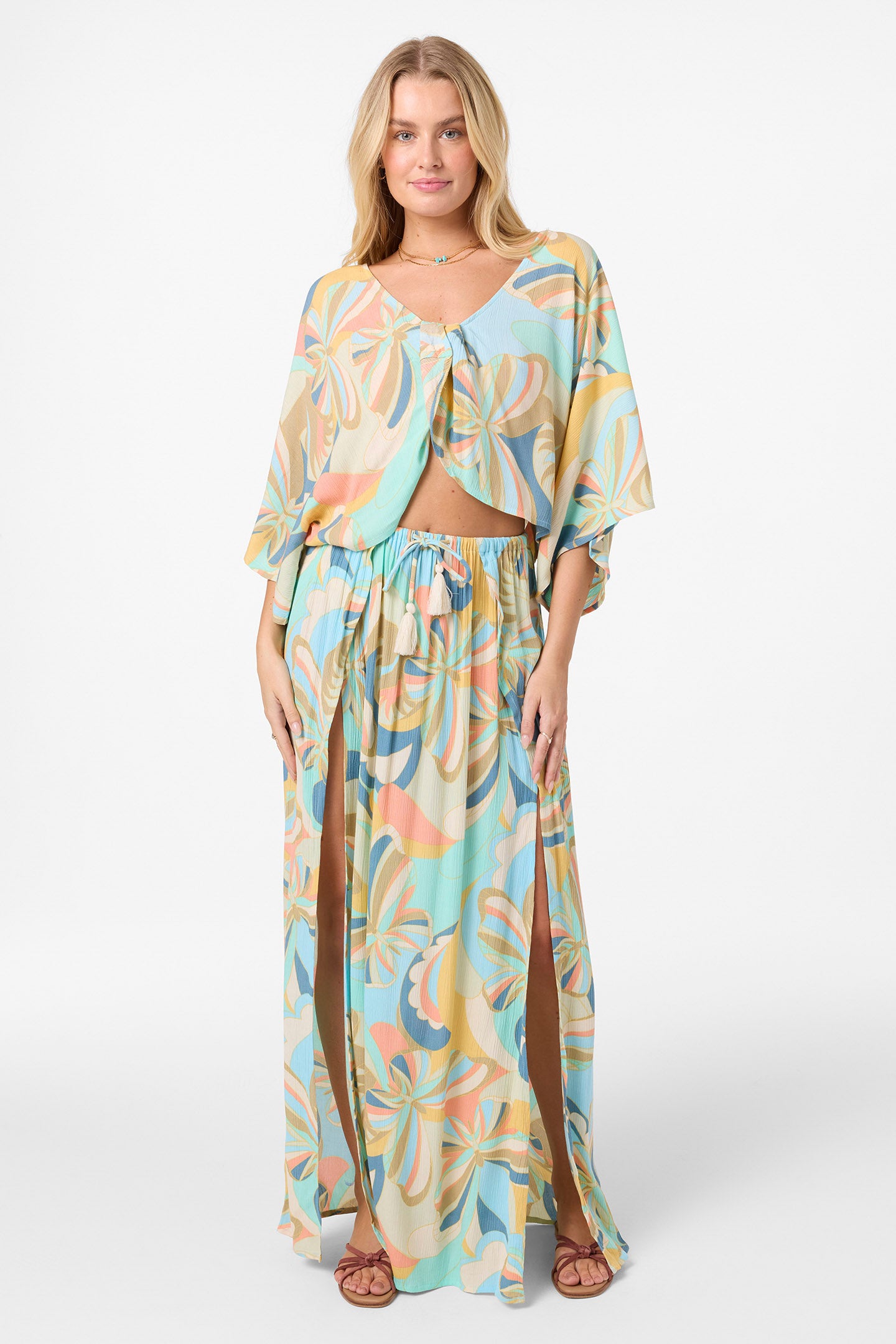 Anna Printed Reversible Cover-Up Top - Image 3
