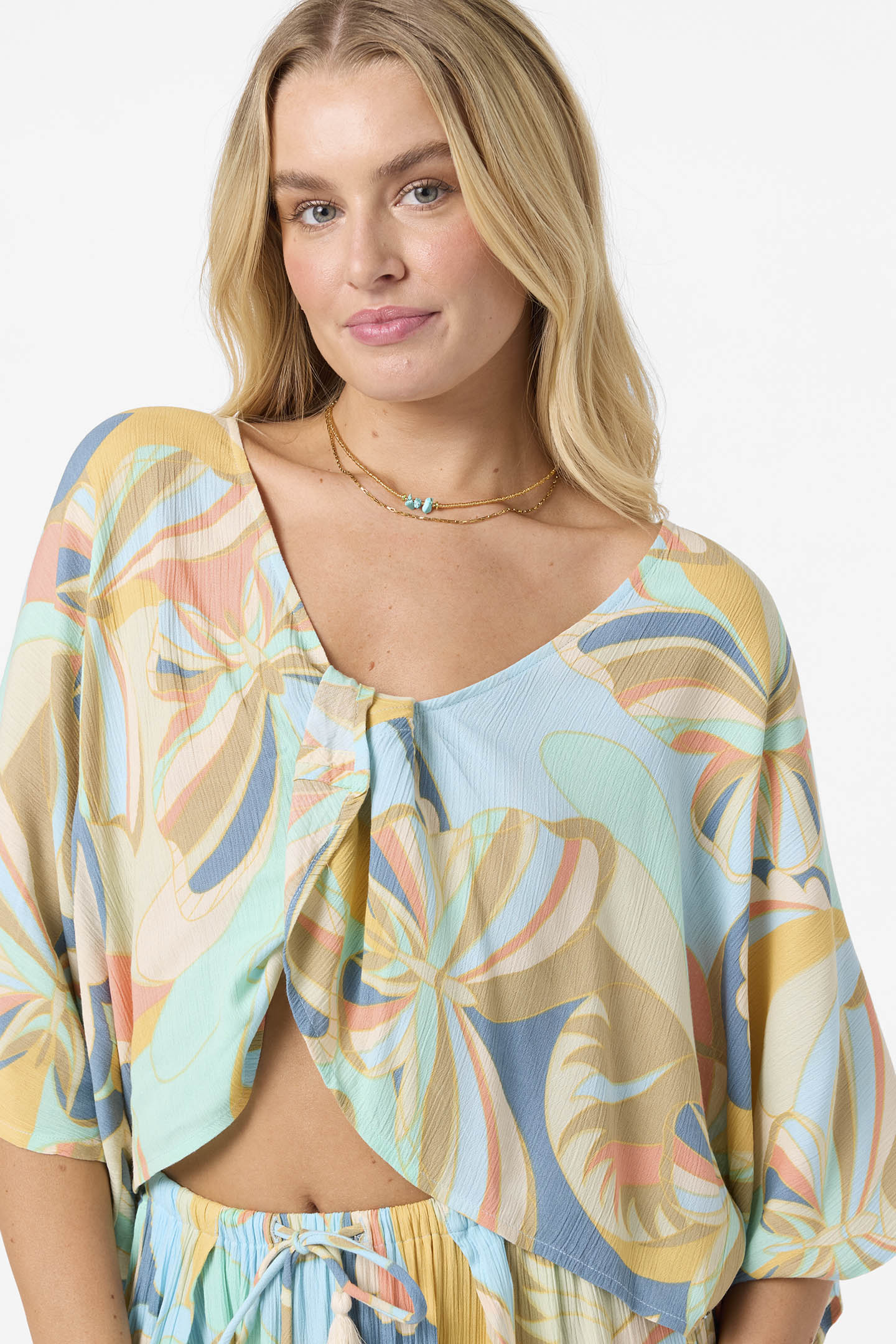 Anna Printed Reversible Cover-Up Top - Image 4