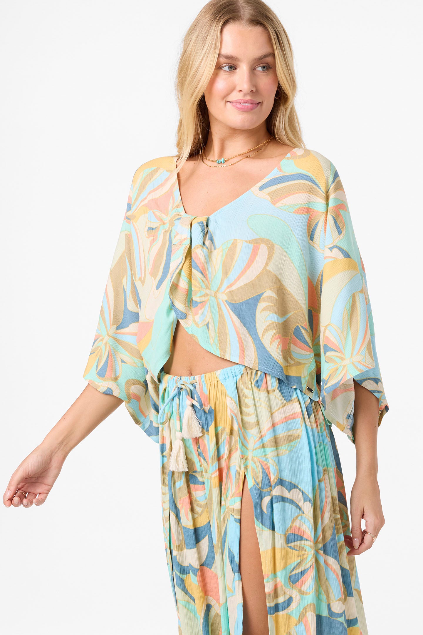 Anna Printed Reversible Cover-Up Top - Image 5