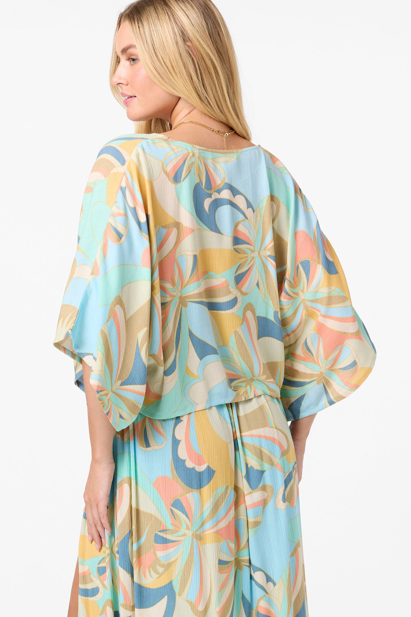 Anna Printed Reversible Cover-Up Top - Image 2