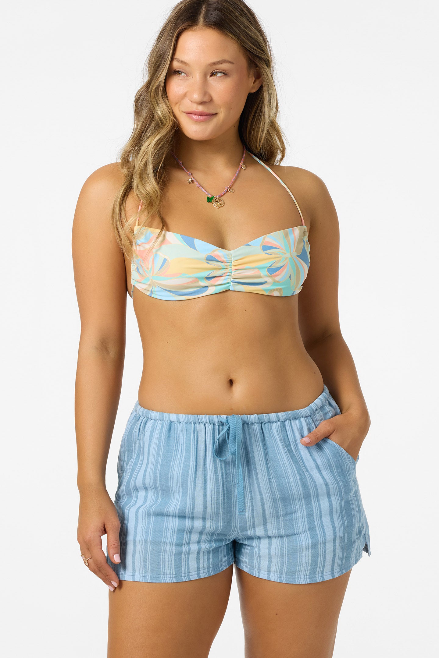 Brenda Waves Stripe Beach Shorts - Image 2