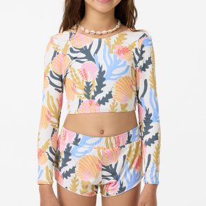 Girl's Cruising Printed 2 Elastic Boardshorts