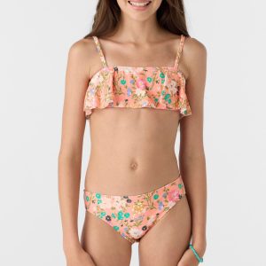 Girl's Kelly Floral Ruffle Bralette Set