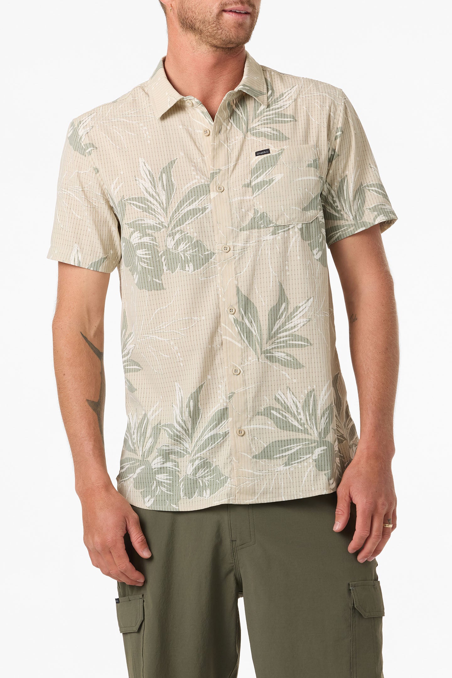 TRVLR Perforated Printed Standard Fit Shirt - Image 3