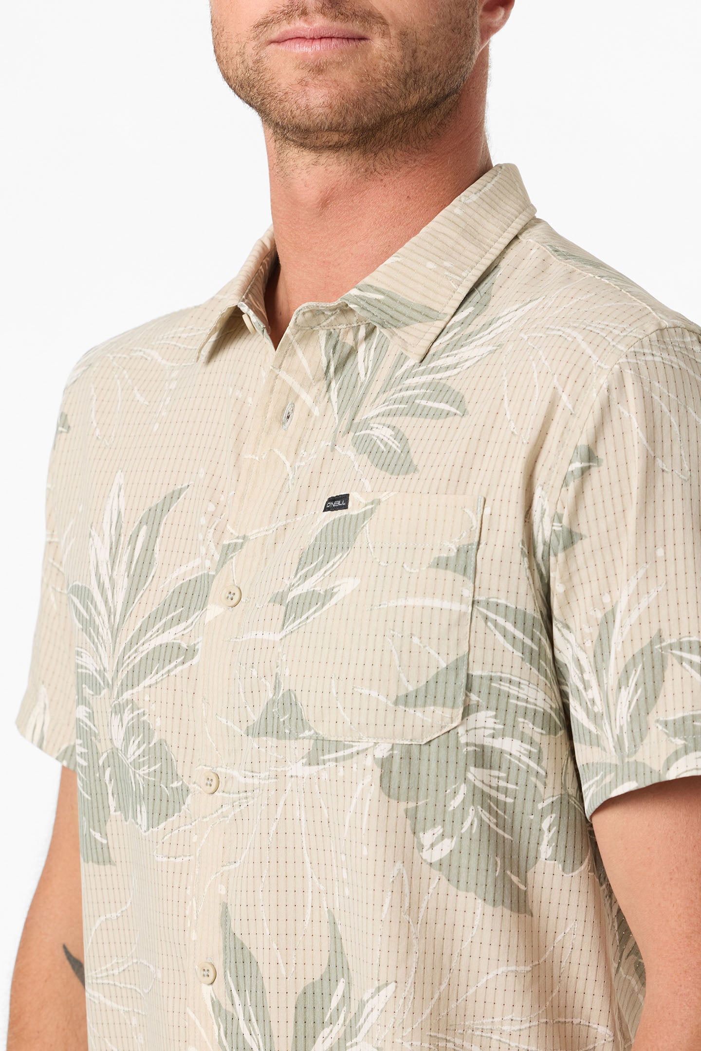 TRVLR Perforated Printed Standard Fit Shirt - Image 5