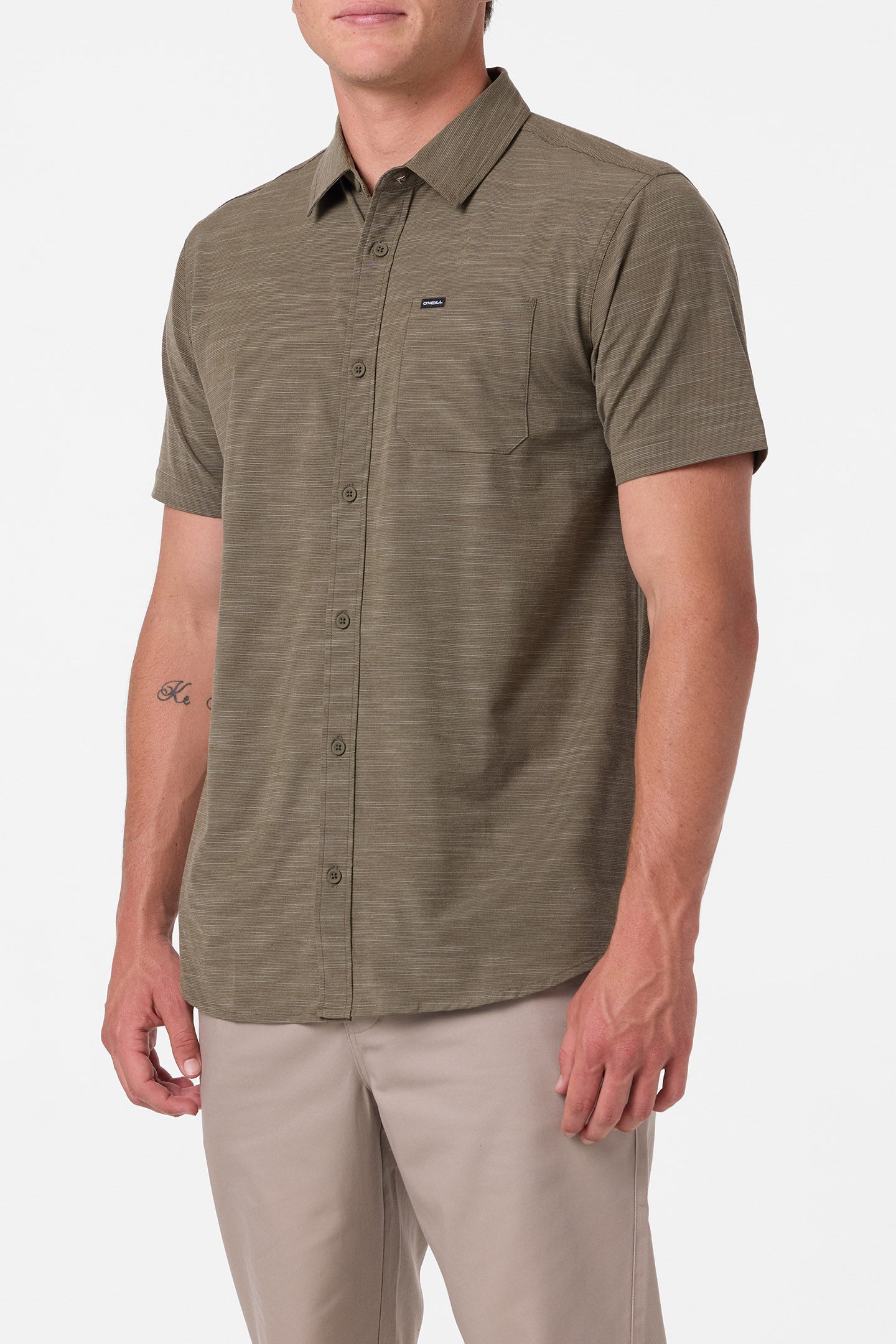 UPF Slub Solid Standard Fit Shirt - Image 3