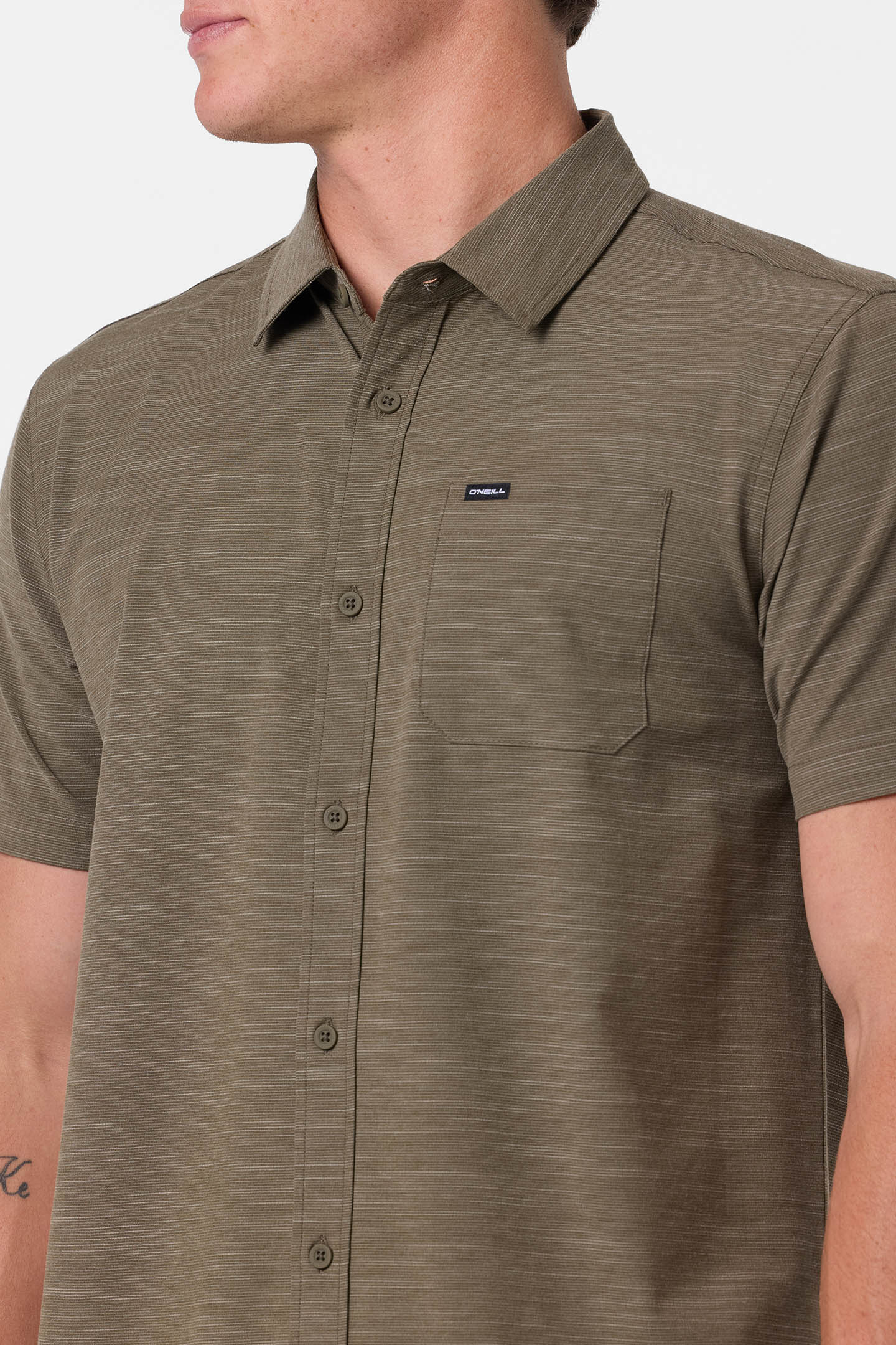 UPF Slub Solid Standard Fit Shirt - Image 4