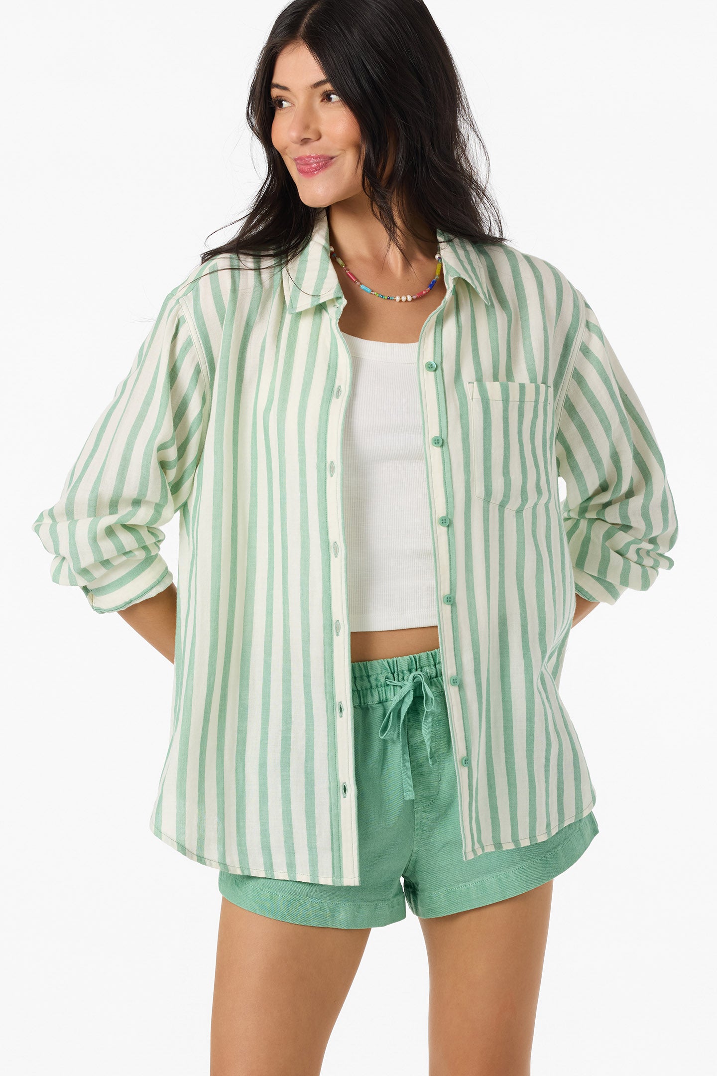 Leni Stripe Relaxed Long Sleeve Top - Image 2
