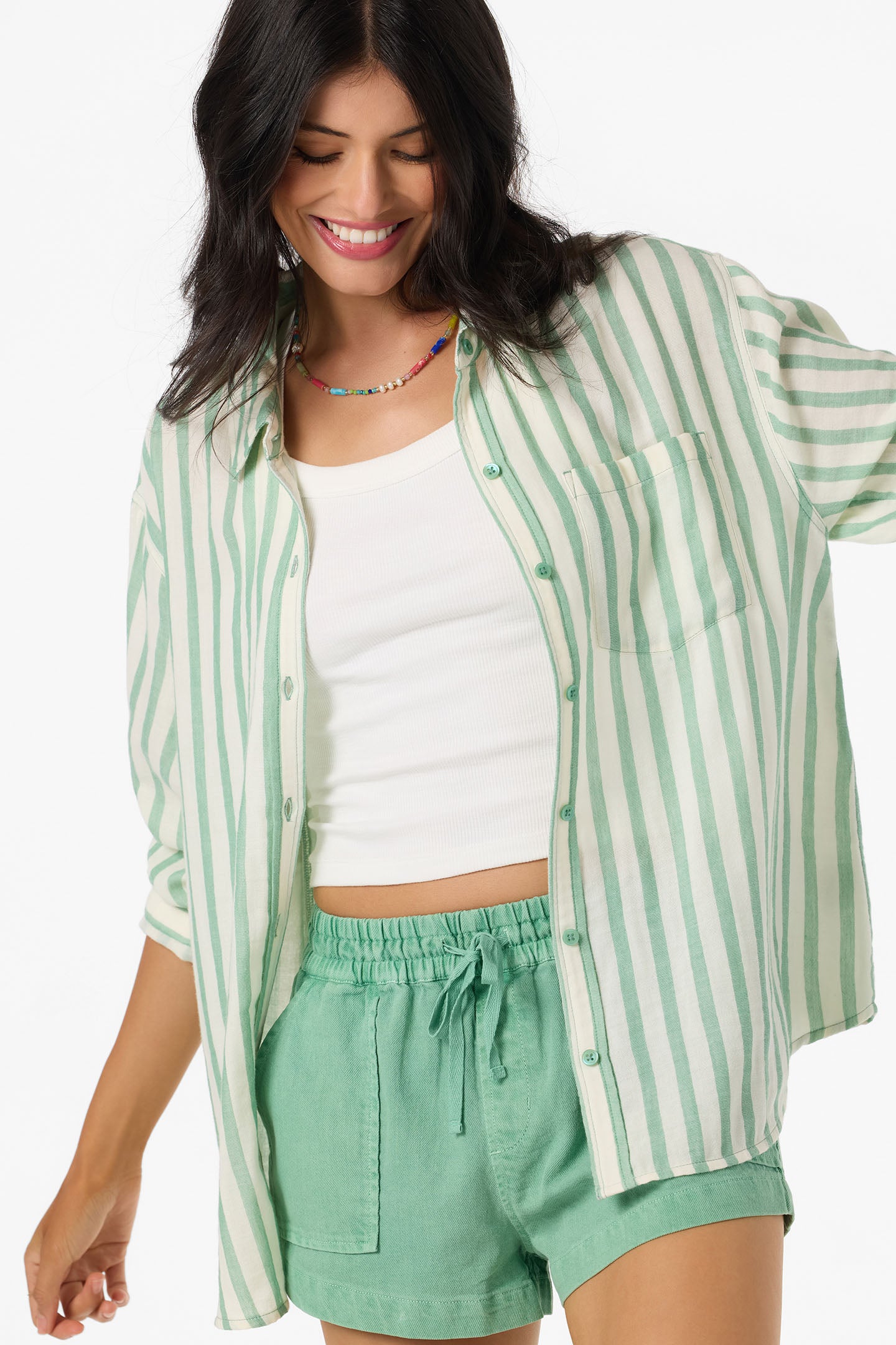 Leni Stripe Relaxed Long Sleeve Top - Image 5