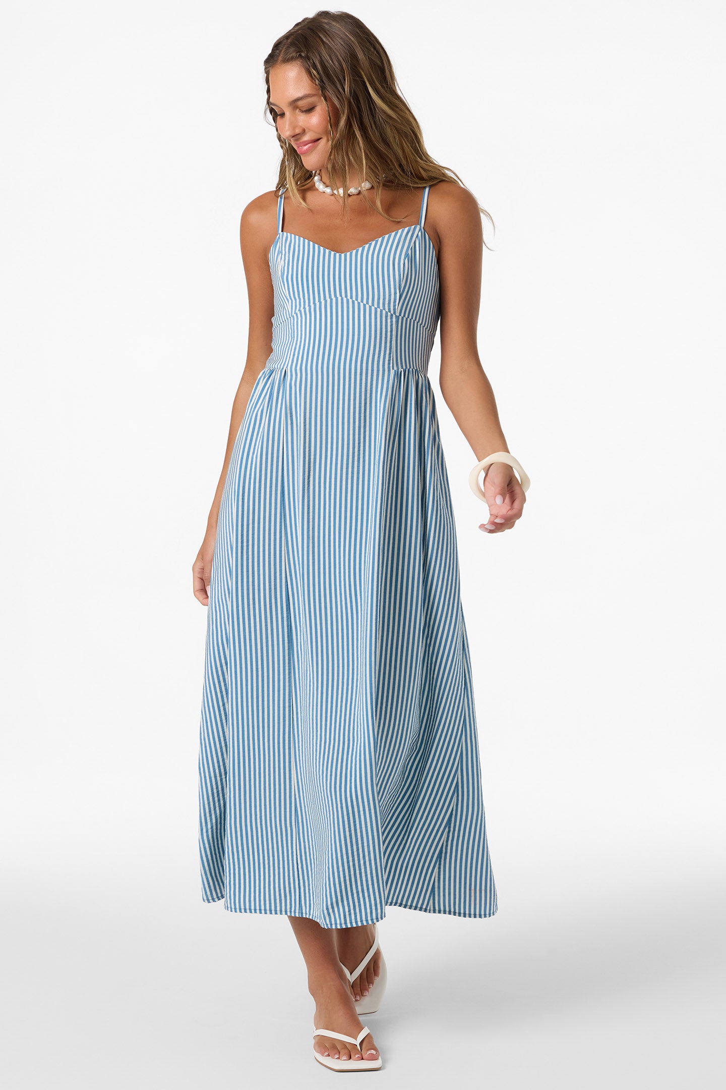 Linden Stripe Midi Dress - Image 4