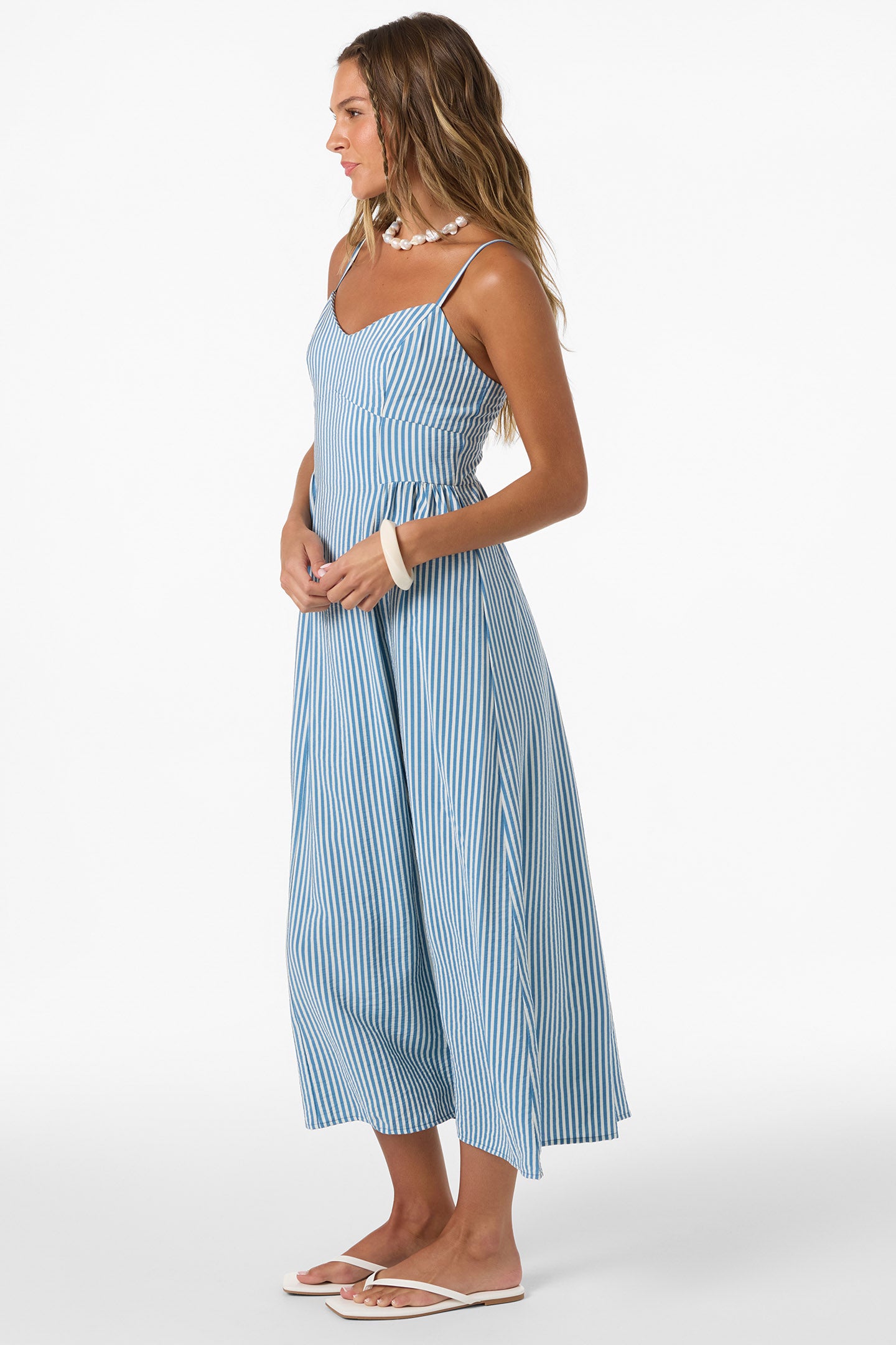 Linden Stripe Midi Dress - Image 7