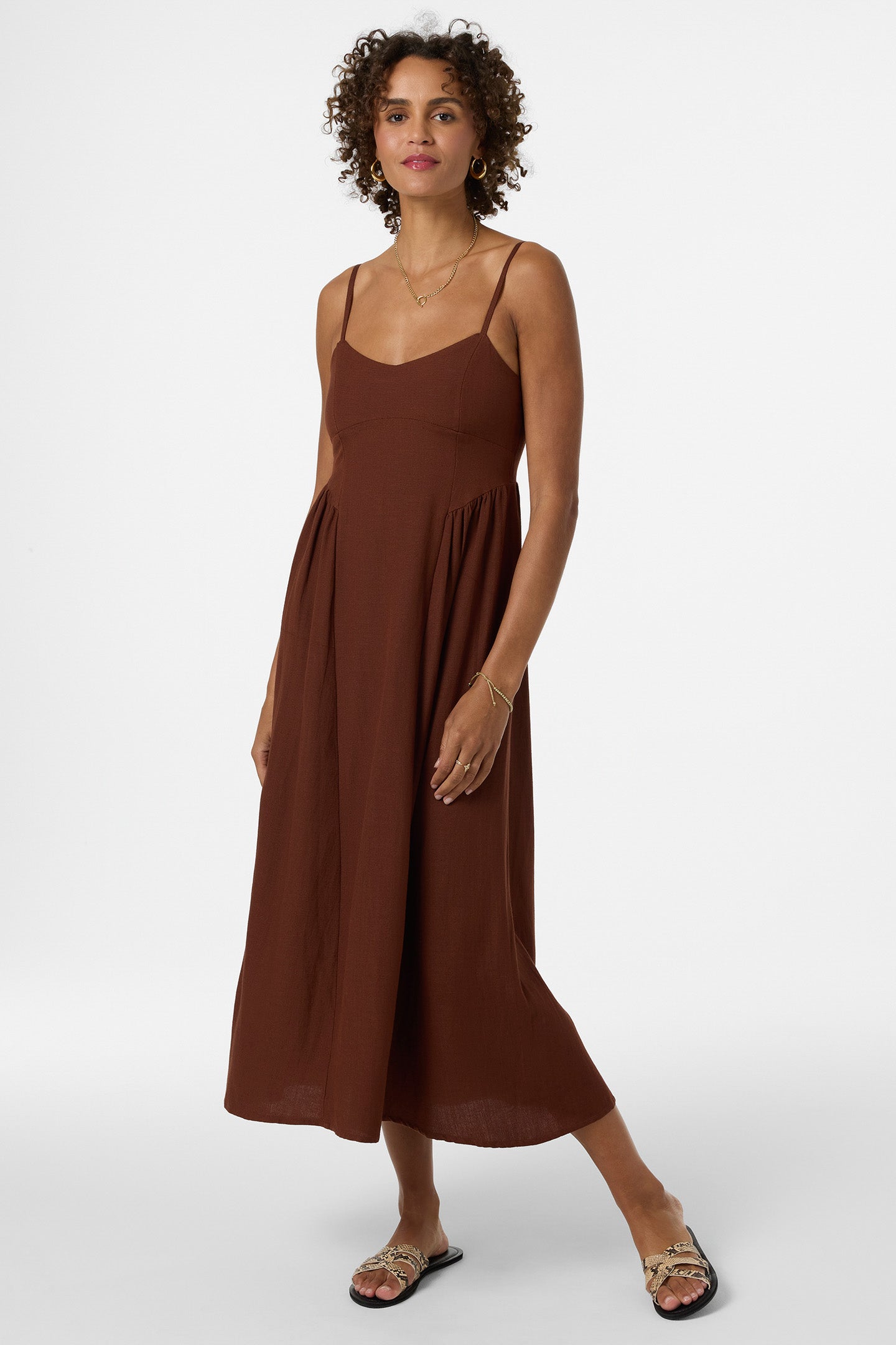 Linden Solid Midi Dress - Image 2