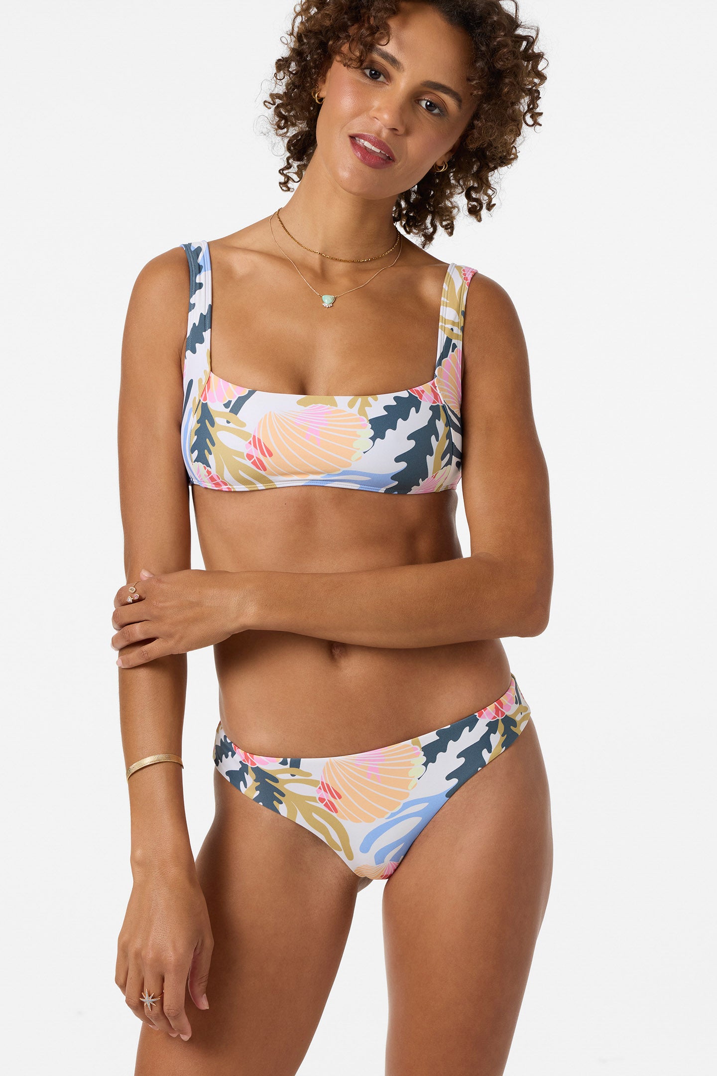 Cora Geo Comber Mid Rise Medium Bikini Bottoms - Image 2